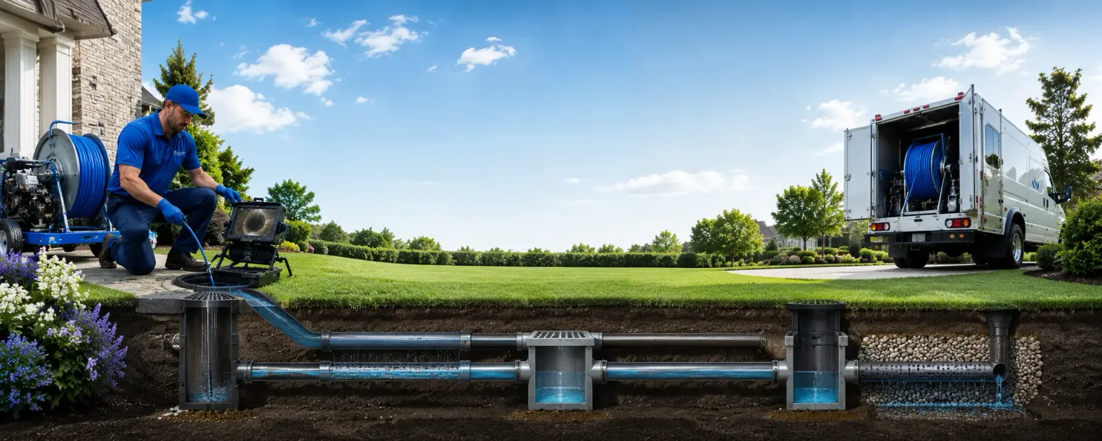 Outdoor drain cleaning information for Reading, MA